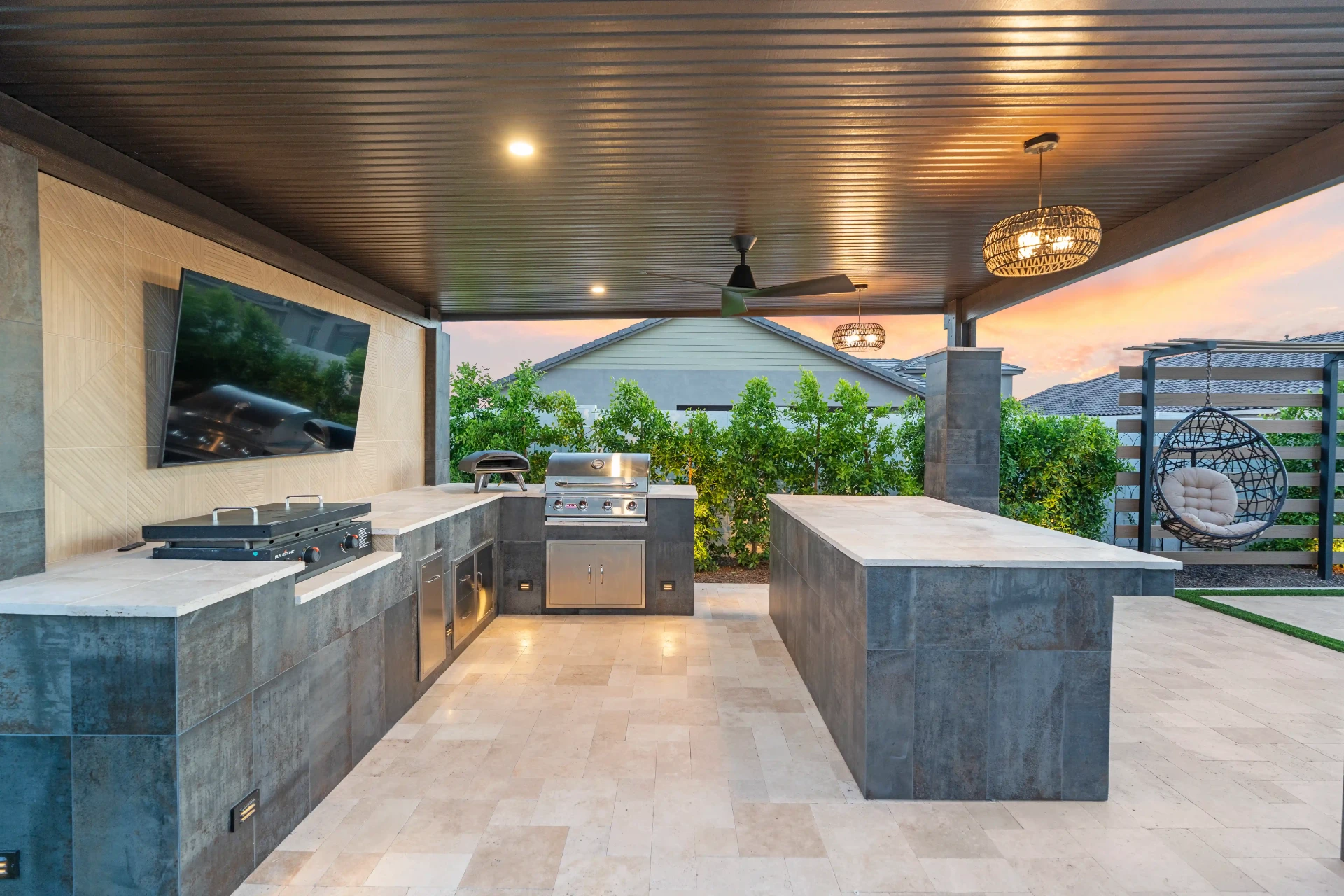 $48K outdoor kitchen & shade structure — Gilbert